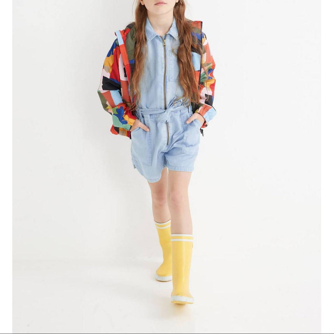 Tuta corta - Denim schiarito - Bambino