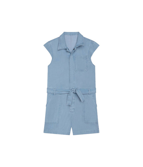 Combinaison Courte - Denim Bleach - Enfant