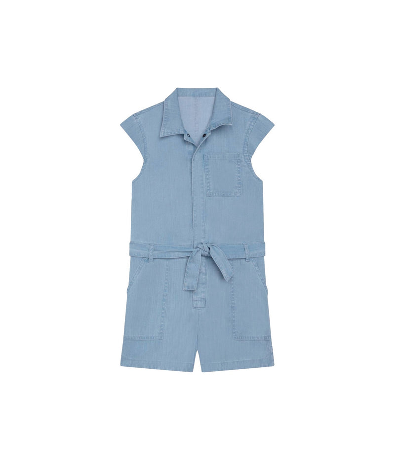 Combinaison Courte - Denim Bleach - Enfant