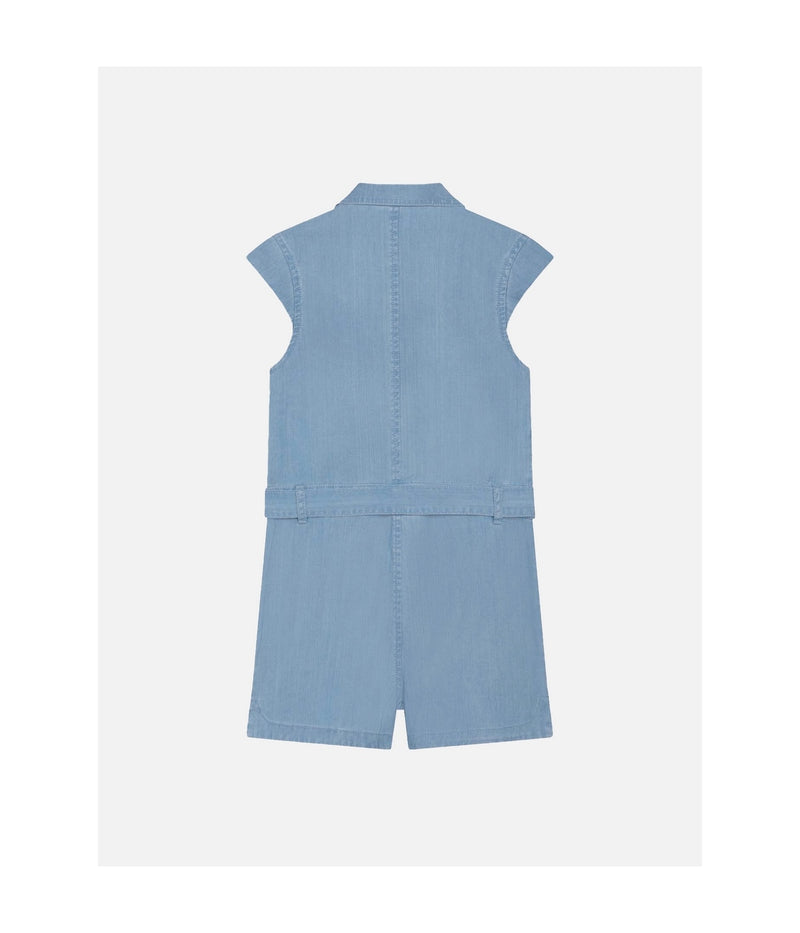 Combinaison Courte - Denim Bleach - Enfant