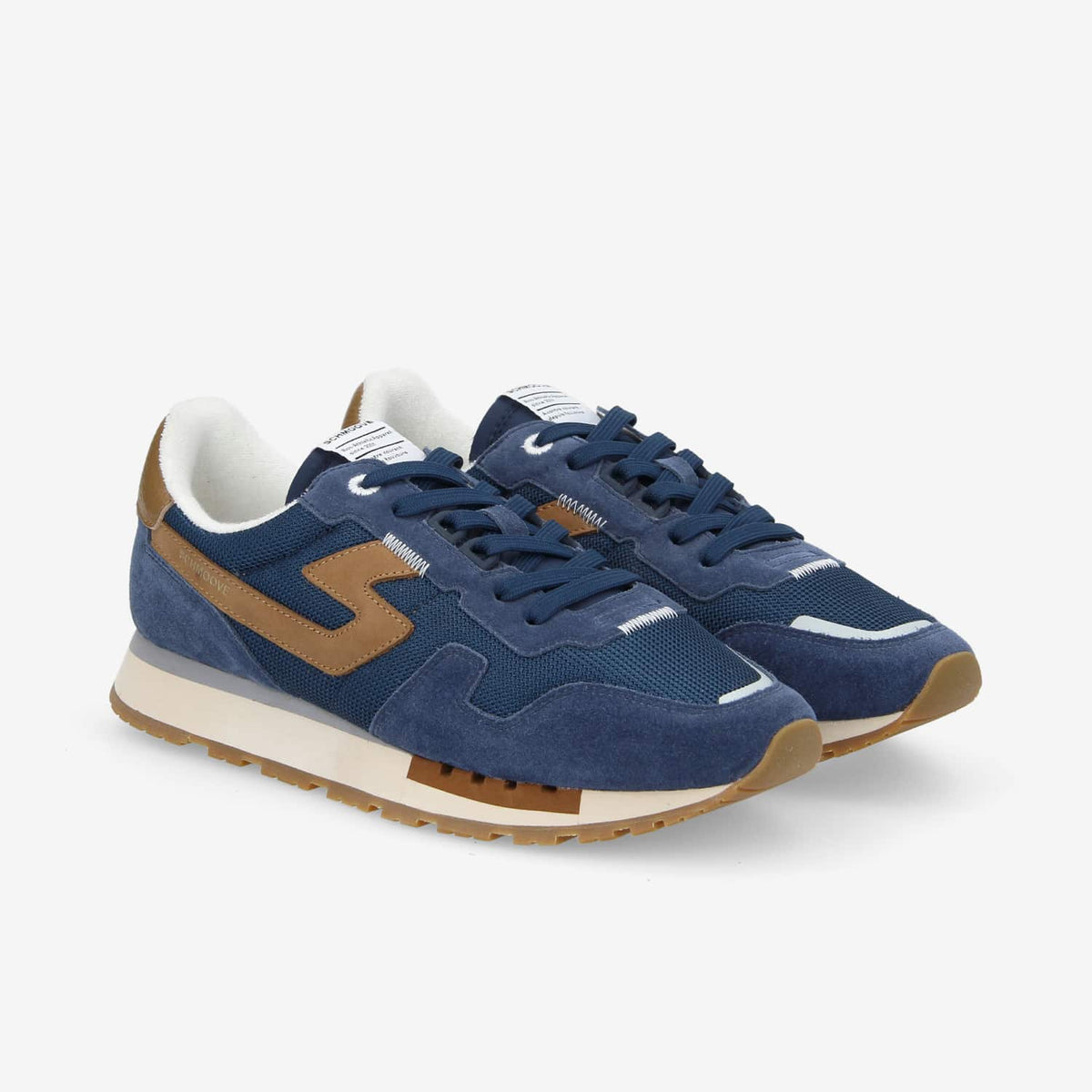 Athene Runner M - Suede/Knit/Nub. - Navy/Navy/Taupe