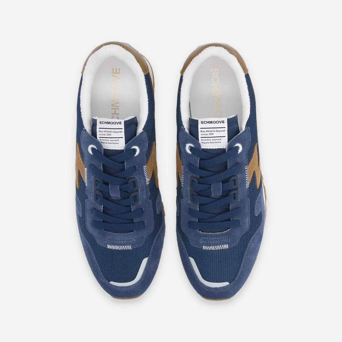 Athene Runner M - Suede/Knit/Nub. - Navy/Navy/Taupe