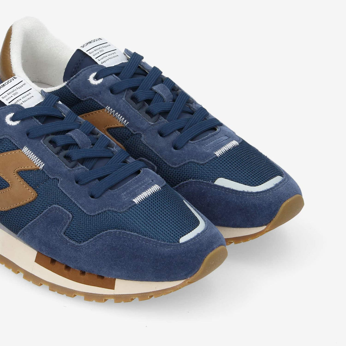 Athene Runner M - Suede/Knit/Nub. - Navy/Navy/Taupe