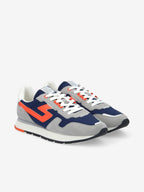 Athene Runner M - Suede/Nyl/Nappa - L.Grey/Navy/Orange