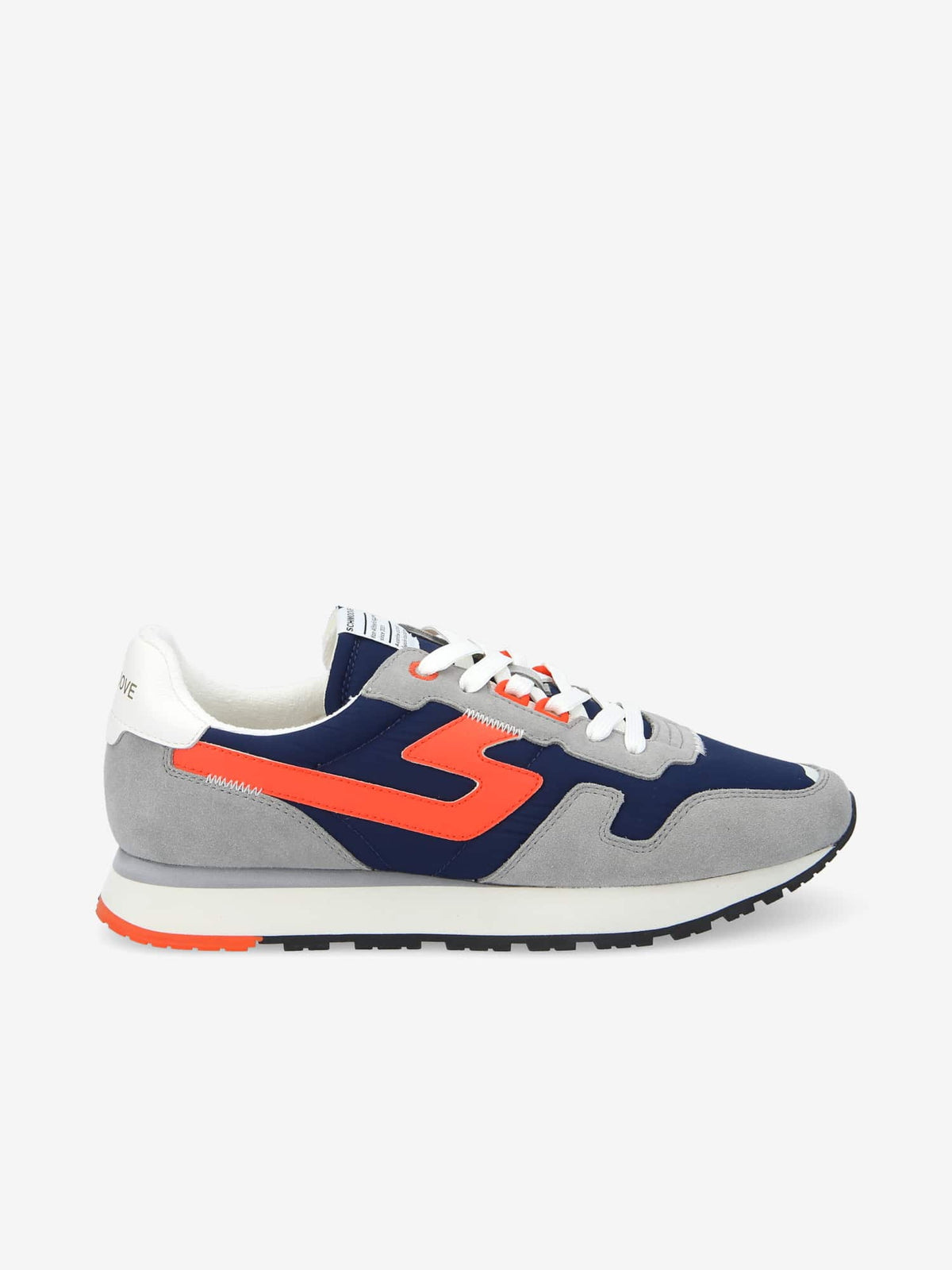 Athene Runner M - Suede/Nyl/Nappa - L.Grey/Navy/Orange
