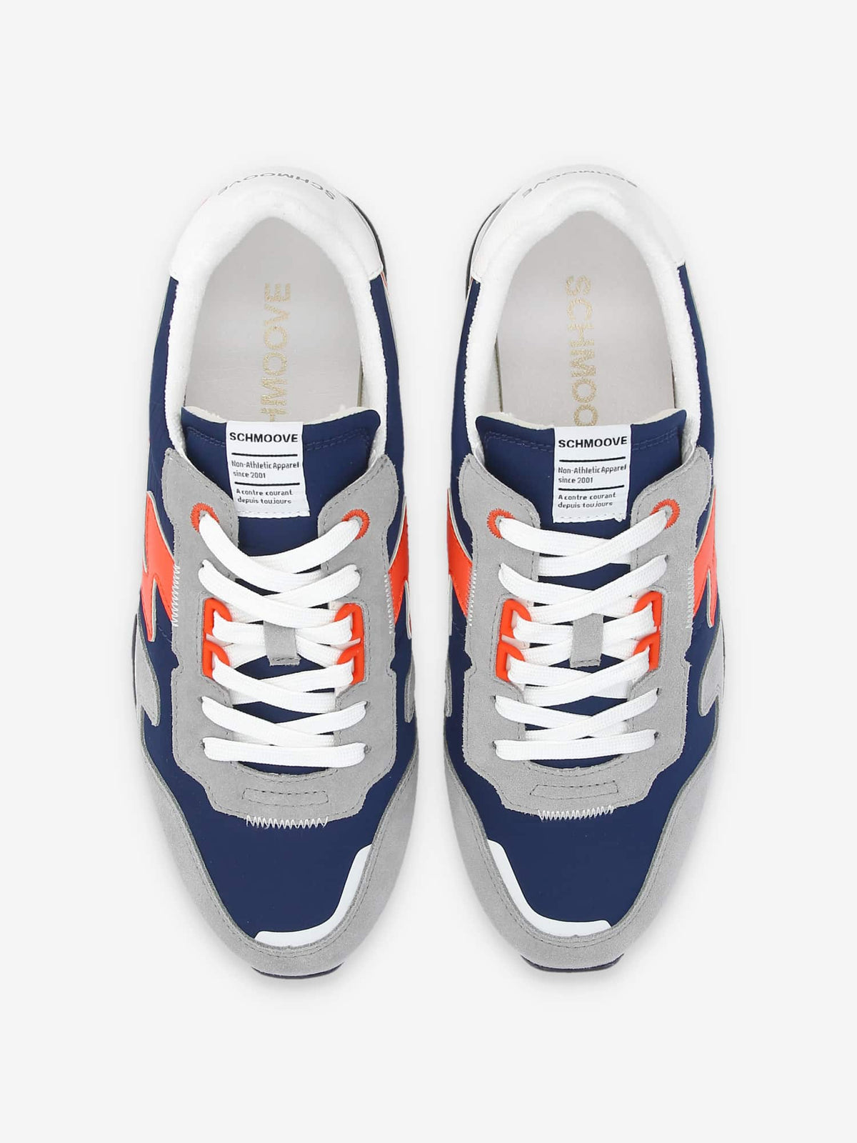 Athene Runner M - Suede/Nyl/Nappa - L.Grey/Navy/Orange