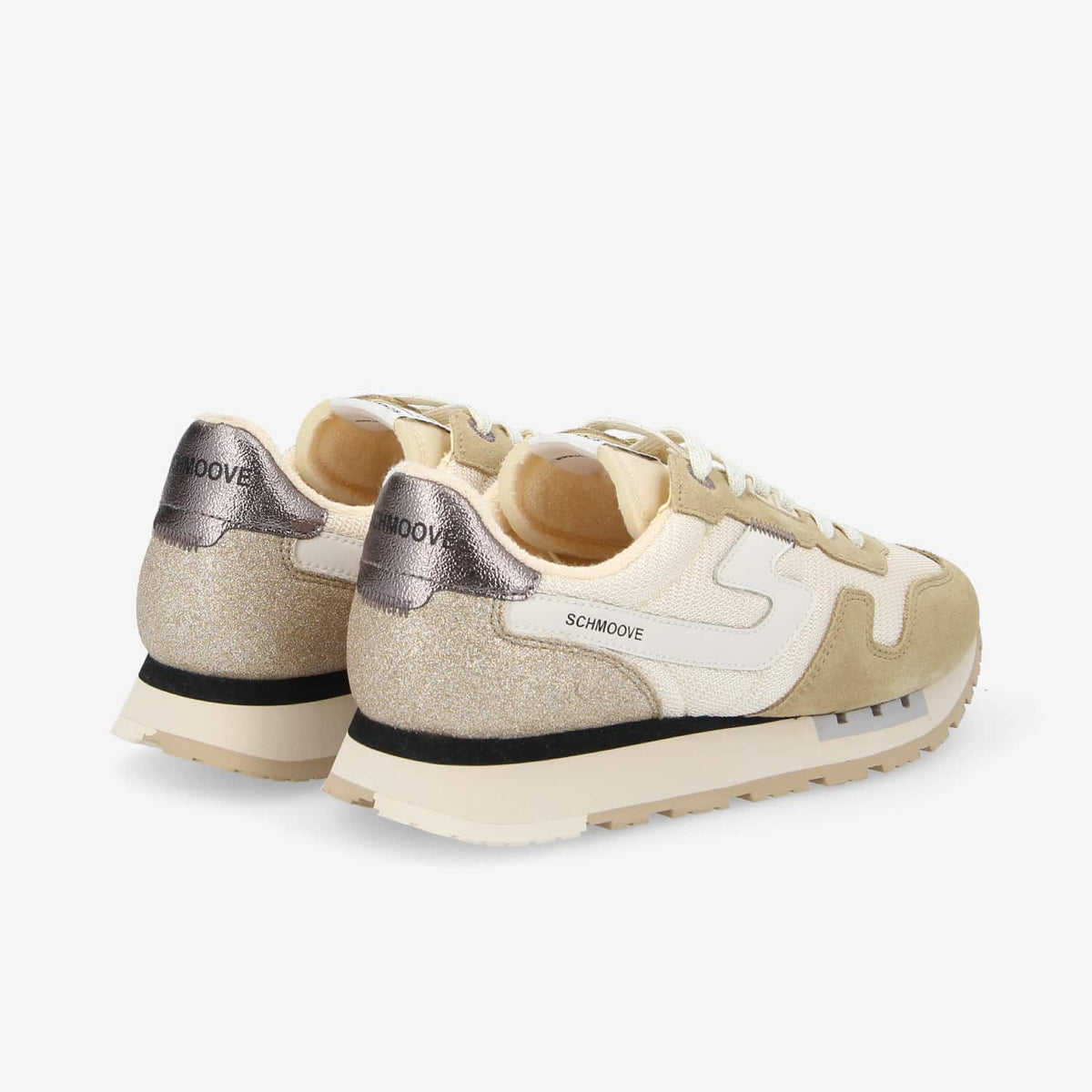Athene Runner W - Knit/Suede/Span - Beige/Beige/Gold
