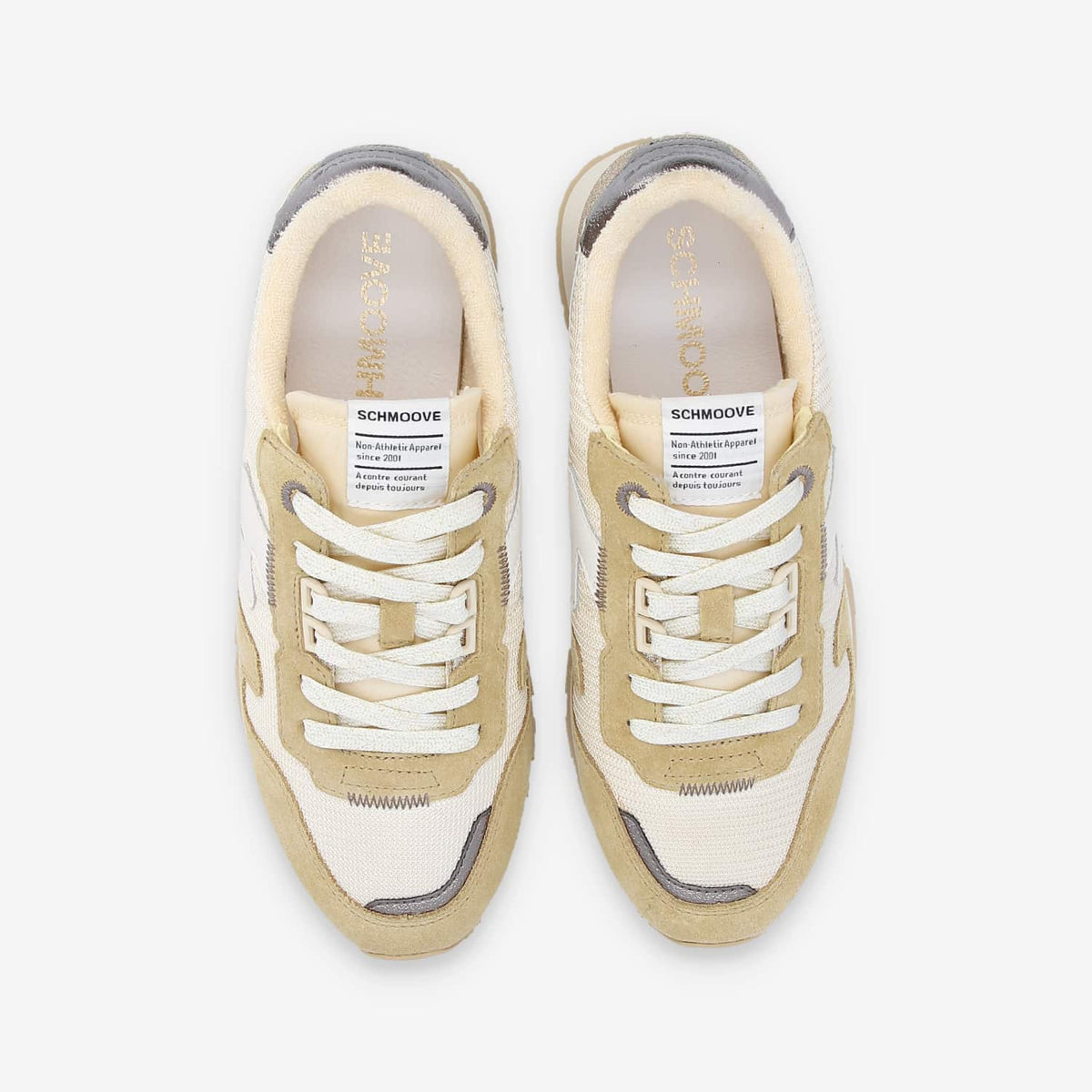 Athene Runner W - Knit/Suede/Span - Beige/Beige/Gold