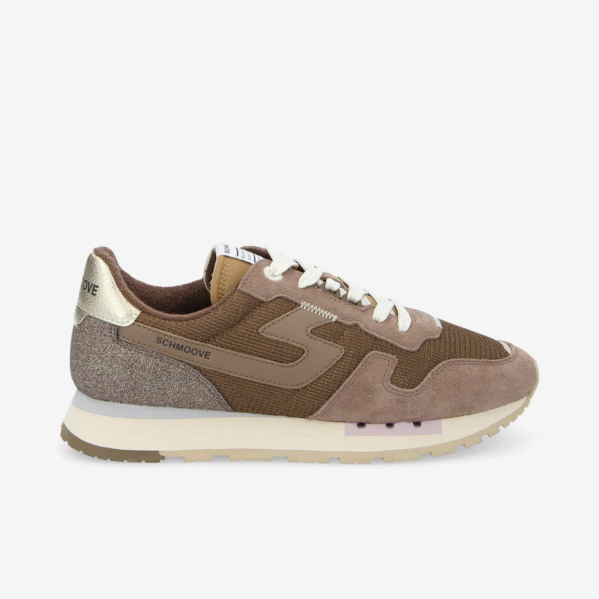 Athene Runner W - Knit/Suede/Span - Brun/Brun/Antik