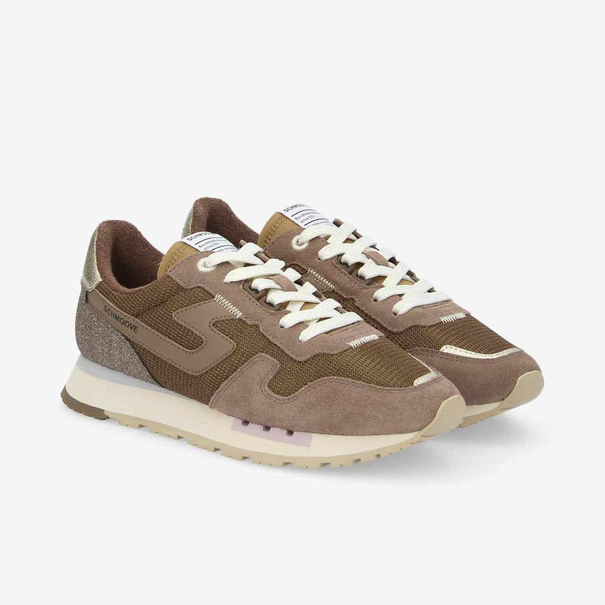 Athene Runner W - Knit/Suede/Span - Brun/Brun/Antik