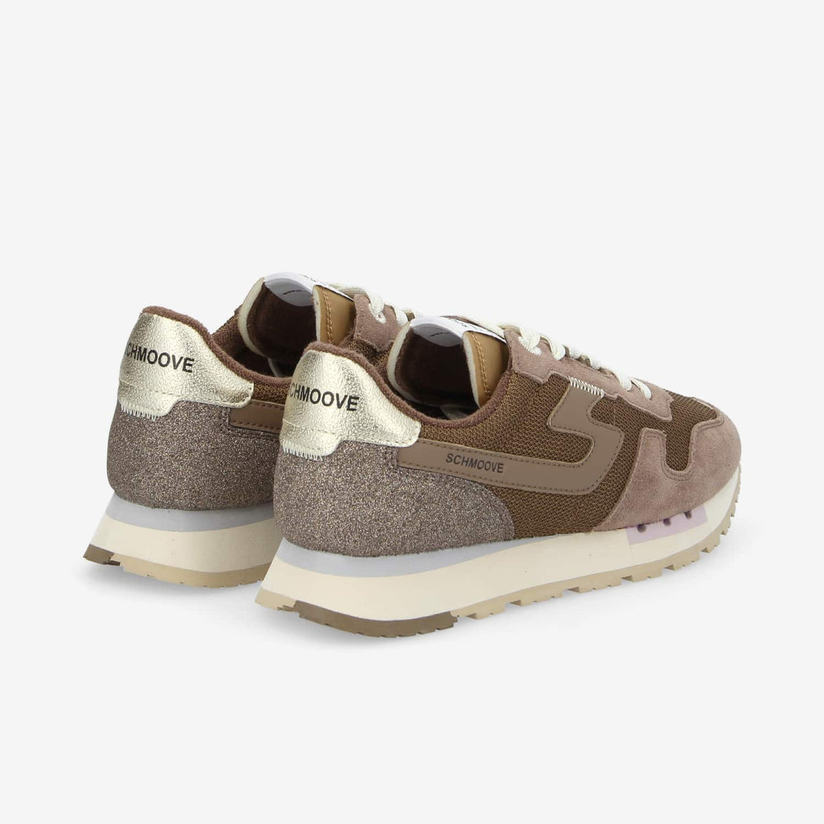 Athene Runner W - Knit/Suede/Span - Brun/Brun/Antik