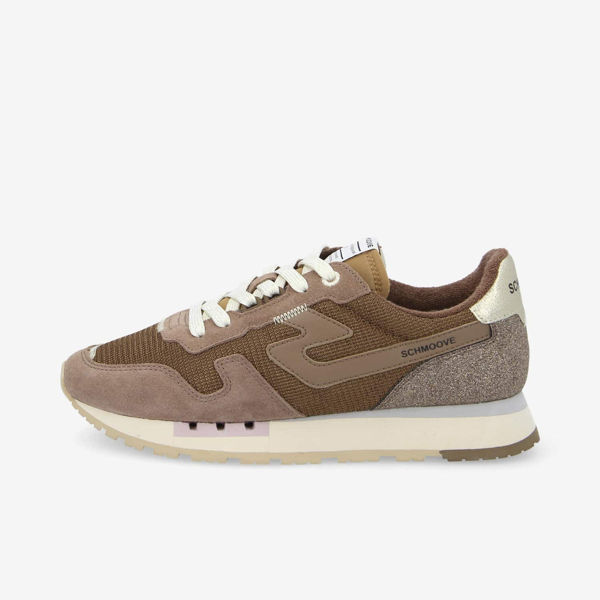Athene Runner W - Knit/Suede/Span - Brun/Brun/Antik