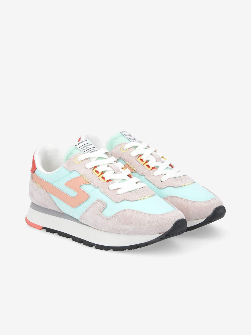 Athene Runner W - Suede/Nyl/Nappa - Creme/Mint/Abricot