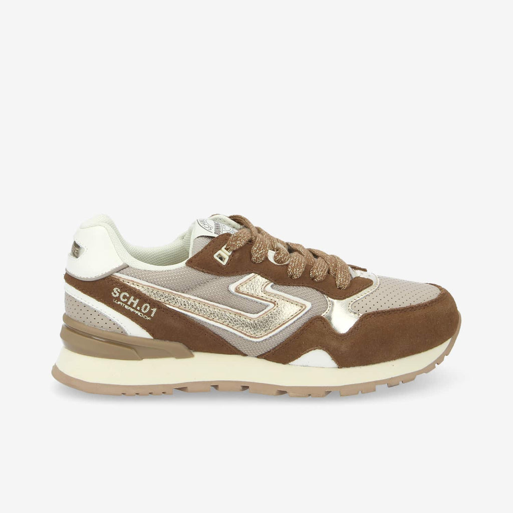 Cape Code Runner W - Sued/Mesh/Metal - Cafe/Ciment/Gold