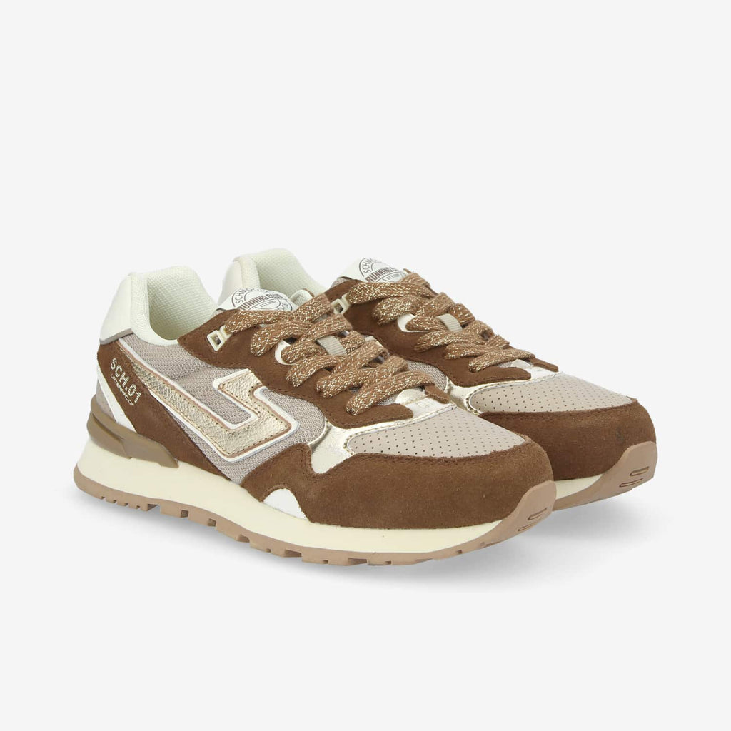 Cape Code Runner W - Sued/Mesh/Metal - Cafe/Ciment/Gold