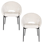 Dando - Dining Chair - Polyester - Off-White/Off-White
