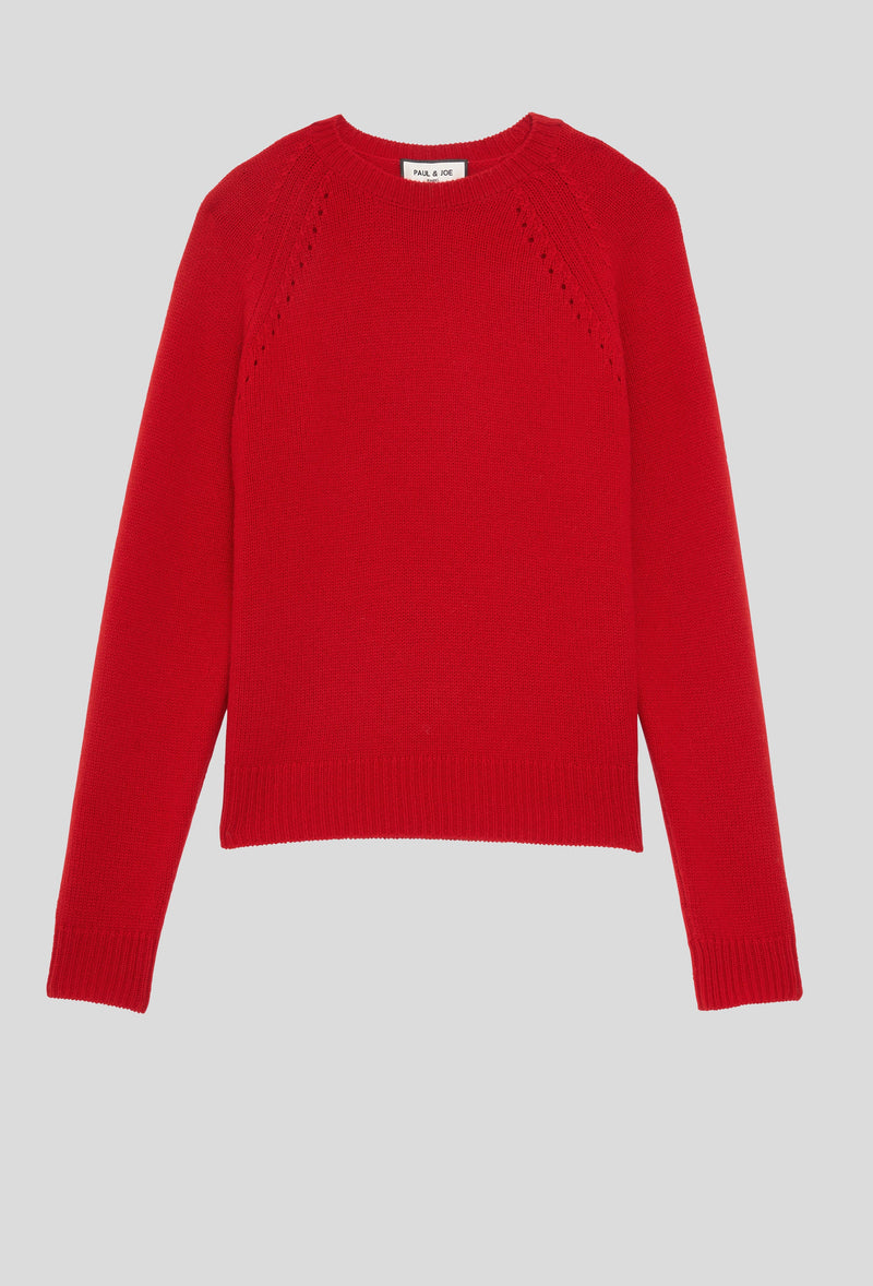 Timeless packshot round-neck sweater - Red