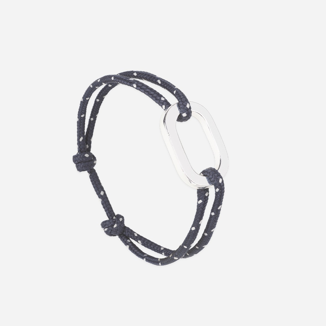 Bracelet Quai - Bleu Marine & Blanc