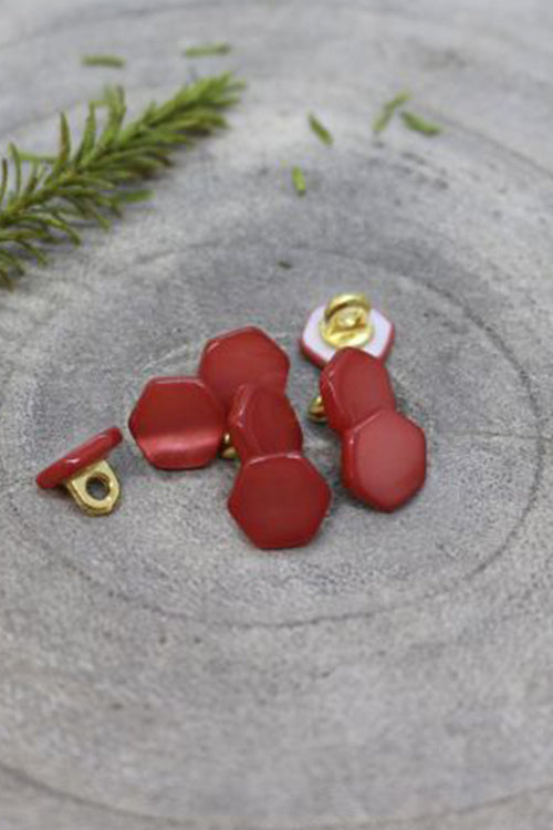 Boutons Quartz - Terracotta x10