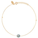 Bijou De Cheville Queen Sea Perles De Culture Grise