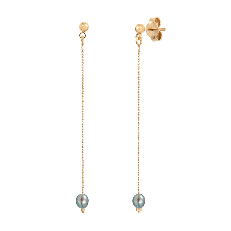 Boucle D'Oreilles Queen Sea Perles De Culture Grise
