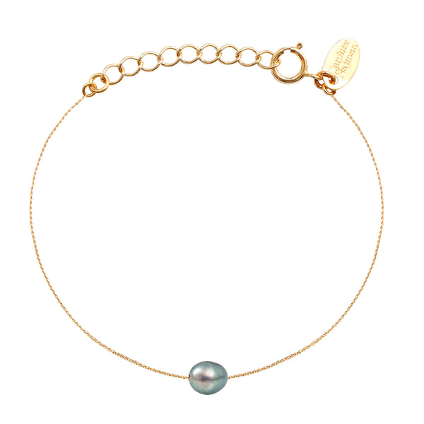 Pulsera de perlas cultivadas color gris mar Queen