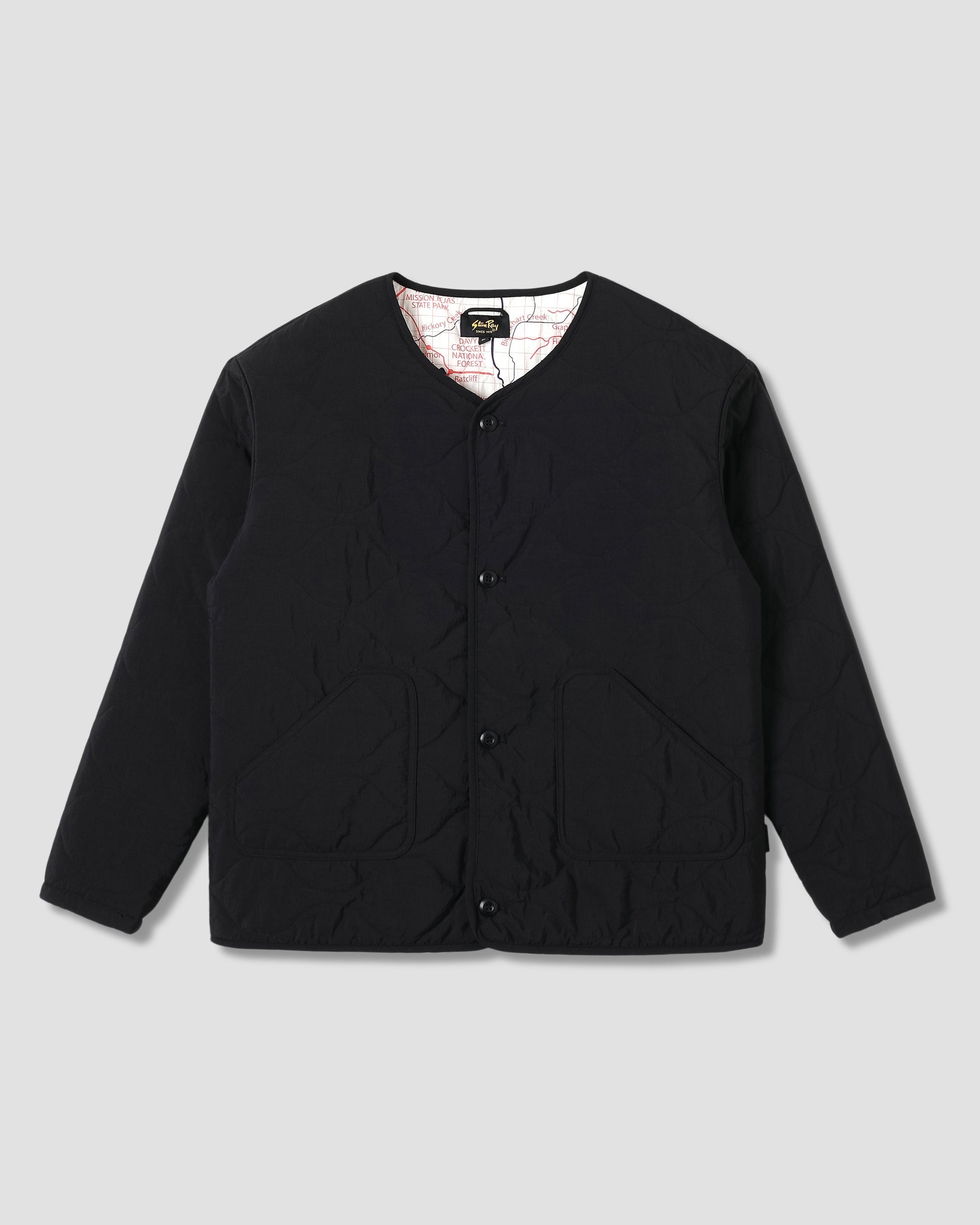 Quilted Liner Jacket - Black