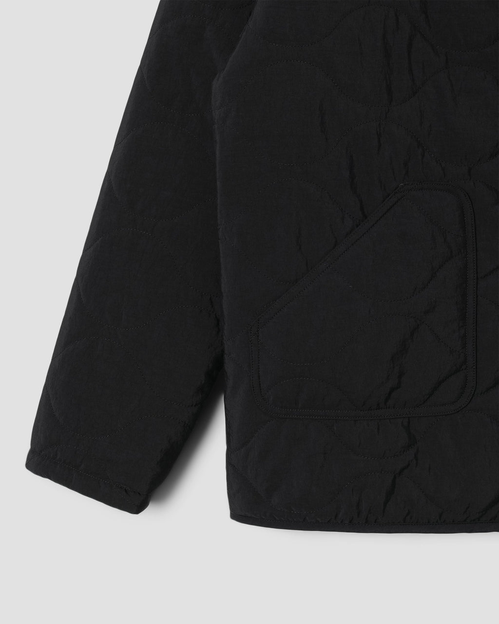 Quilted Liner Jacket - Black