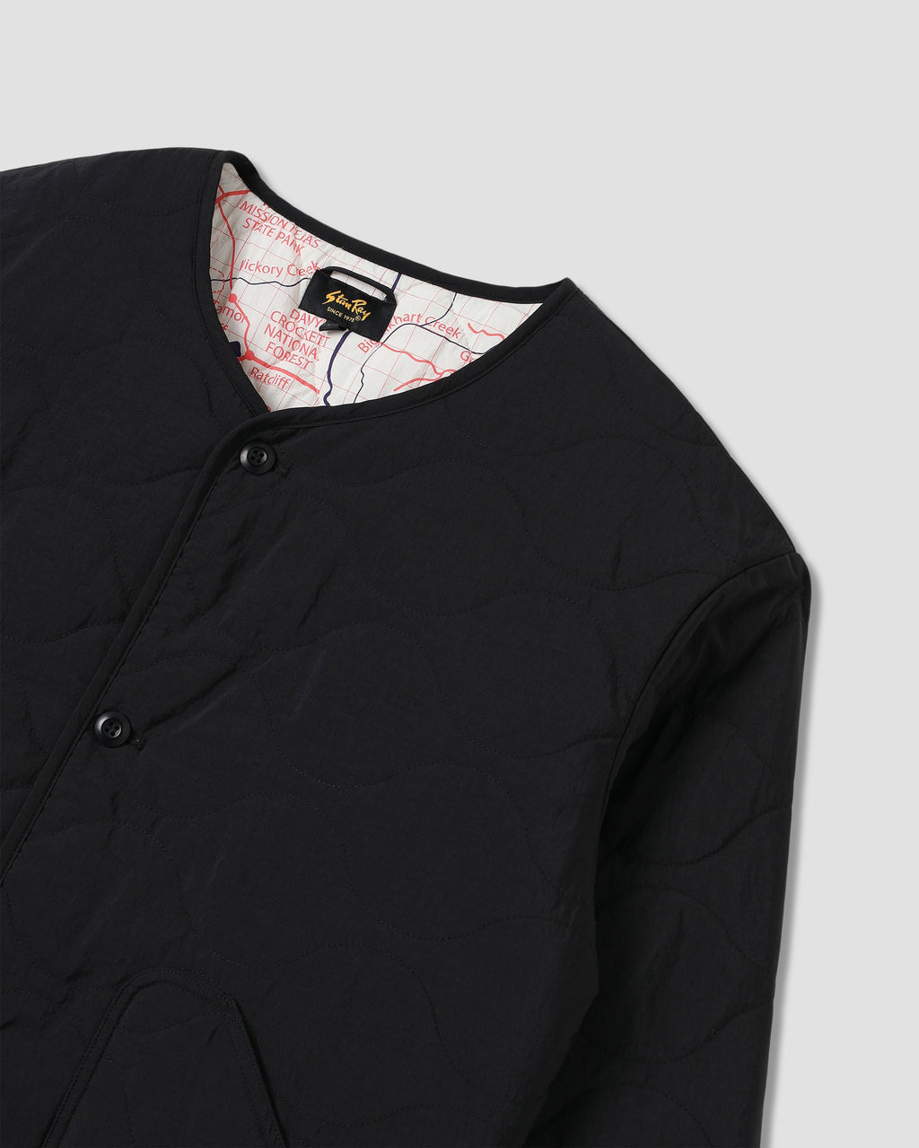 Quilted Liner Jacket - Black