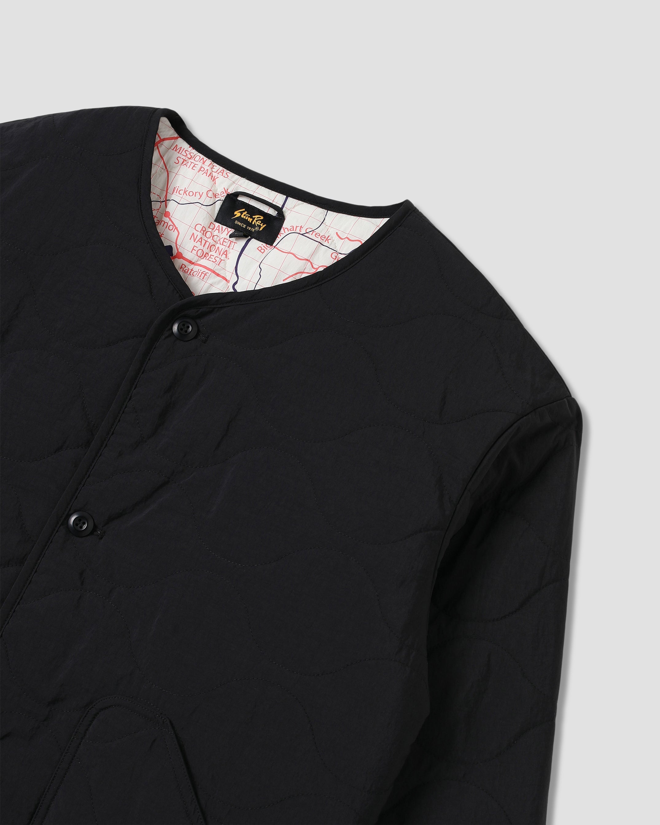 Quilted Liner Jacket - Black
