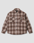 Sobrecamisa acolchada a cuadros - Marrón