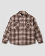 Sobrecamisa acolchada a cuadros - Marrón