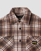 Sobrecamisa acolchada a cuadros - Marrón