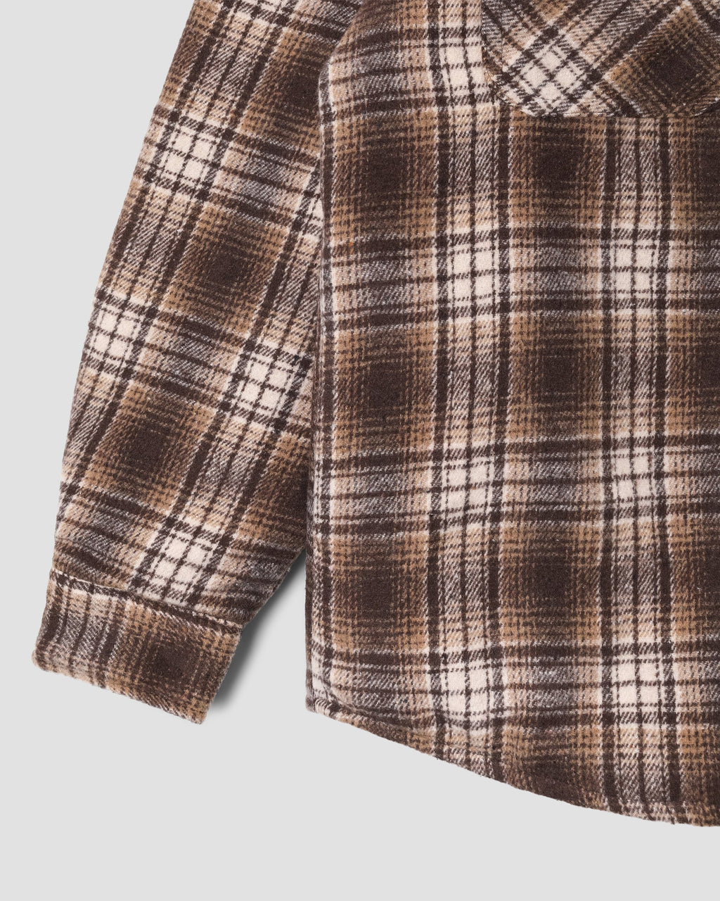 Sobrecamisa acolchada a cuadros - Marrón