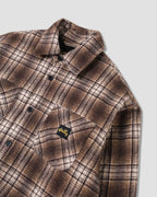 Sobrecamisa acolchada a cuadros - Marrón