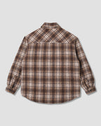 Sobrecamisa acolchada a cuadros - Marrón