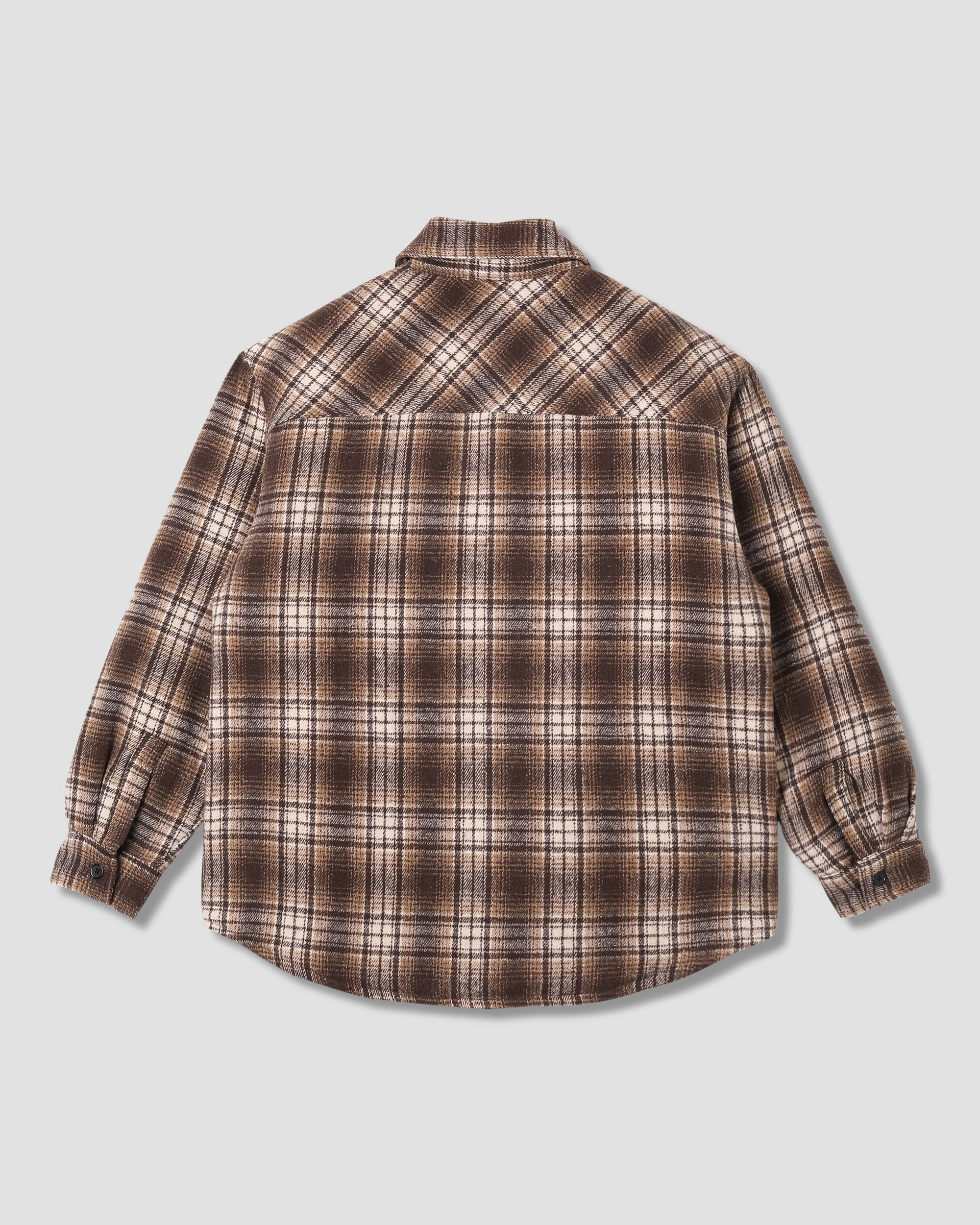 Sobrecamisa acolchada a cuadros - Marrón