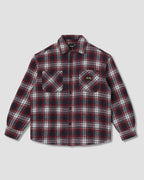 Quilted Plaid Overshirt - Red