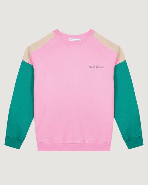 ledru sweatshirt 'good vibes'#color_pink-multico