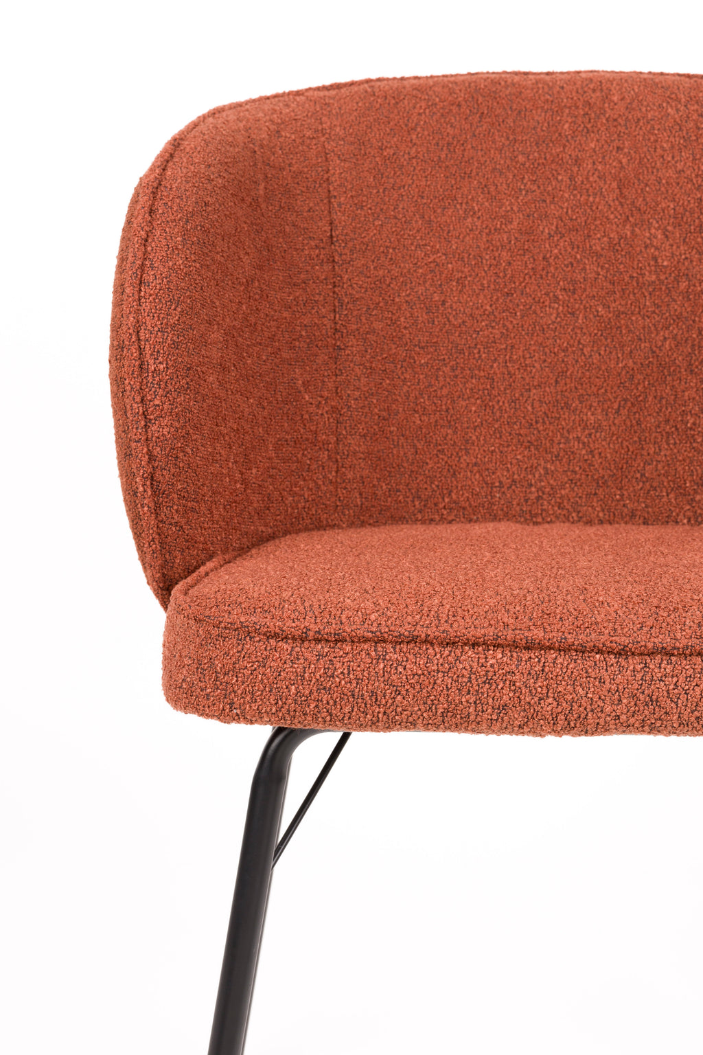 Joa - Dining Room Chair - Polyester - Terracotta/Beige