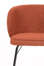 Joa - Dining Room Chair - Polyester - Terracotta/Beige