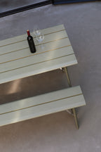 Avenue - Outdoor Bench - Pine Wood - Sage Green/Green