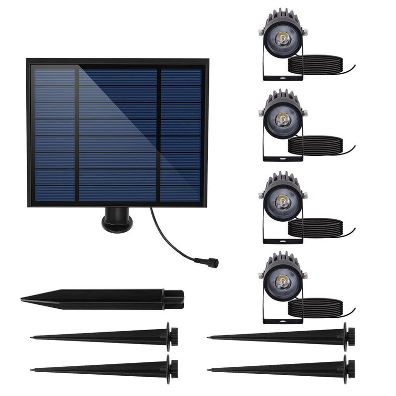 Foco solar - 4X redondo