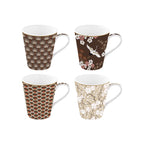 Oriental - Set De 4 Mugs - Porcelaine - Multicolore
