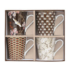 Oriental - Set De 4 Mugs - Porcelaine - Multicolore