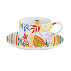 Tutti Frutti - Set De 2 Tasses Avec Soucoupes - Porcelaine - Multicolore
