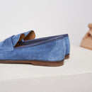 Mocassins L'Embellie Daim Bleu Azur