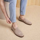 Mocassins L'Embellie Daim Gris