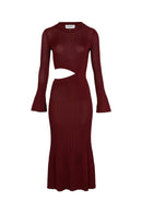 Robe Longue Ml - Bordeaux - Femme