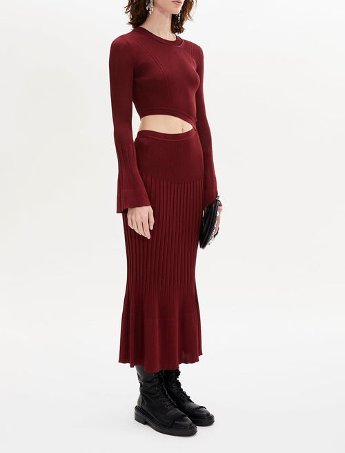 Robe Longue Ml - Bordeaux - Femme